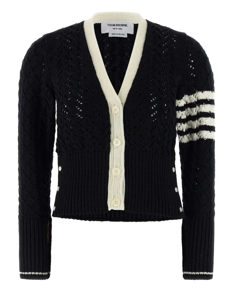 Thom Browne Cardigan mit V-Ausschnitt - Schwarz Schwarz