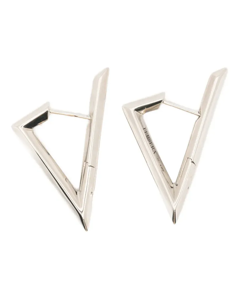 Fersera Sculptura triangle hoop earrings - Silber Silber
