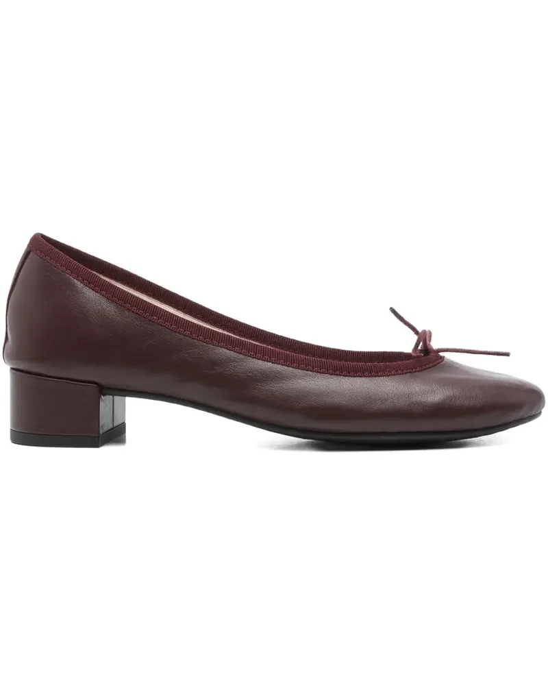 Repetto Camille Pumps mit Schleife 30mm - Rot Rot