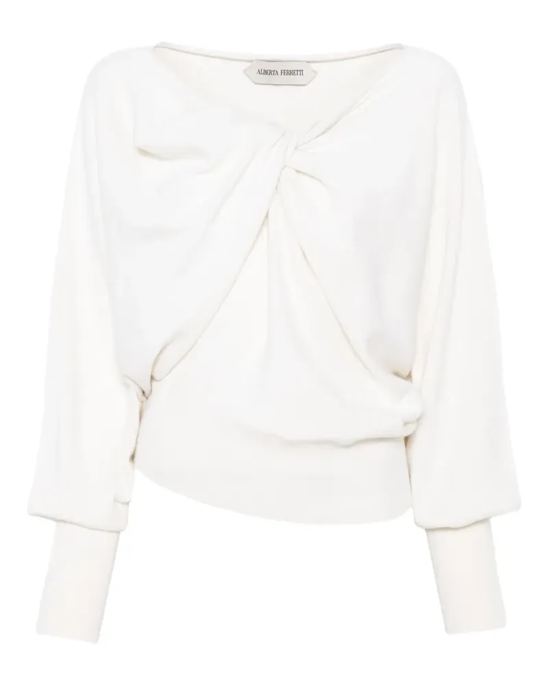 Alberta Ferretti Drapierter Pullover - Nude Nude