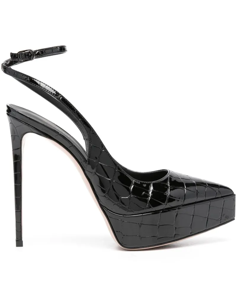 Le Silla Uma Slingback-Pumps 140mm - Schwarz Schwarz