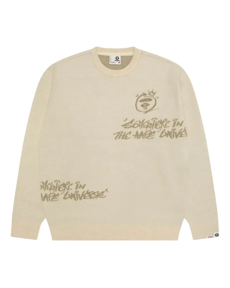 BAPE Pullover mit Rundhalsausschnitt - Nude Nude