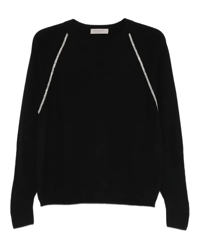 D.EXTERIOR crystal-embellished sweater - Schwarz Schwarz