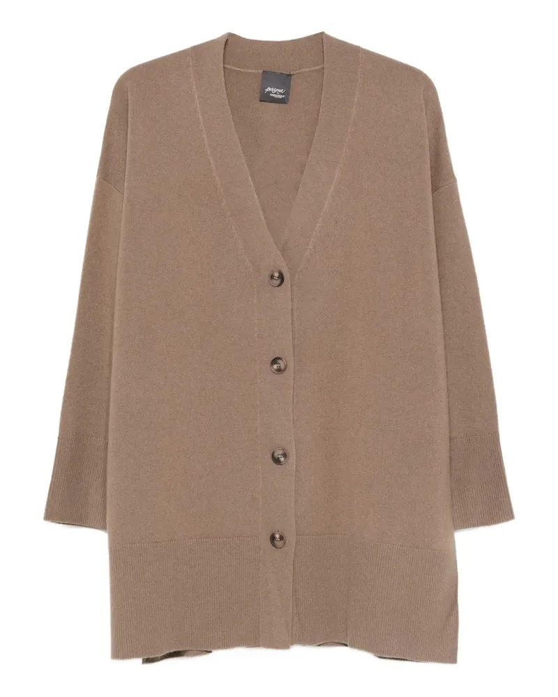 Marina Rinaldi Geknöpfter Attinia Pullover - Braun Braun