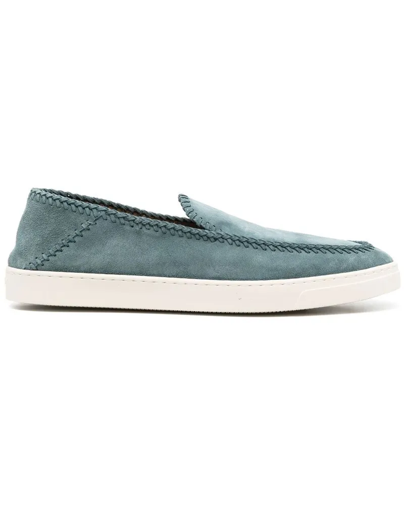 Giorgio Armani Sneakers mit Ziernaht - Blau Blau