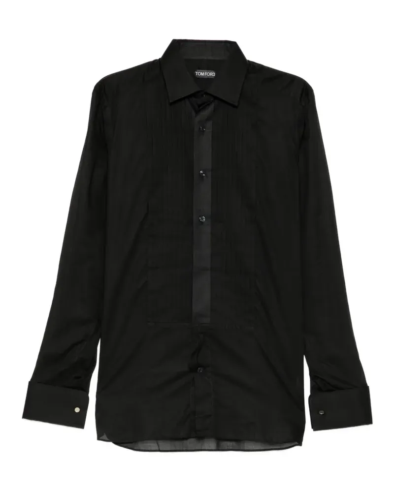Tom Ford Hemd mit Falten - Schwarz Schwarz