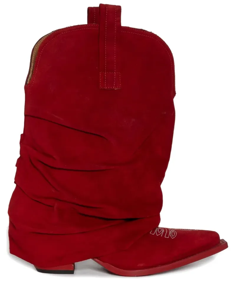 R13 embroidered leather boots - Rot Rot