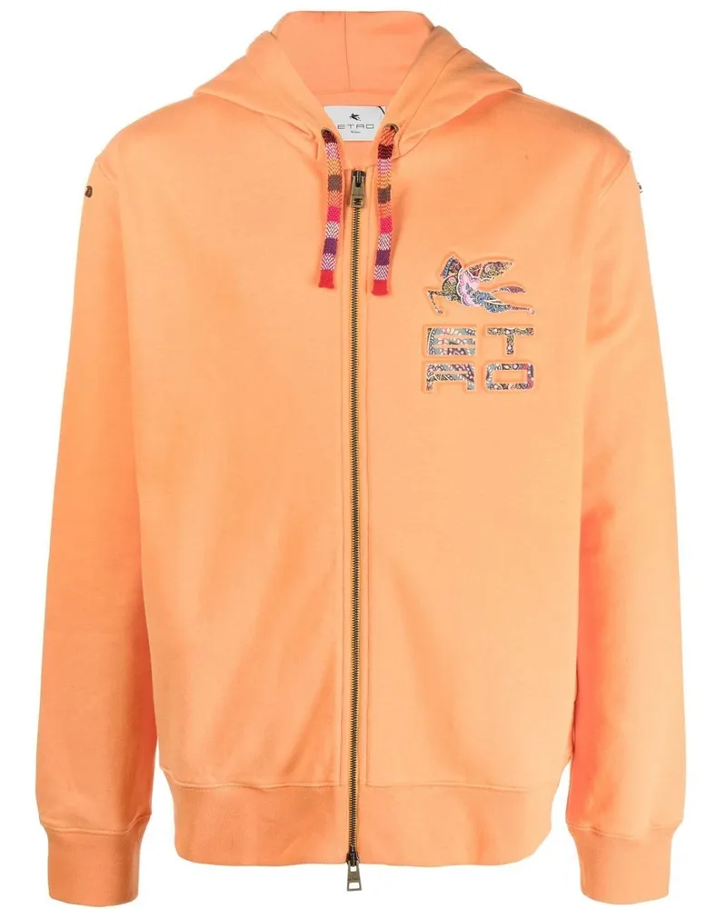 Etro Kapuzenjacke mit Logo-Prägung - Orange Orange