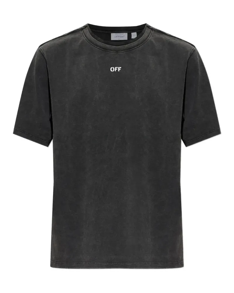 OFF-WHITE T-Shirt mit Logo-Print - Grau Grau
