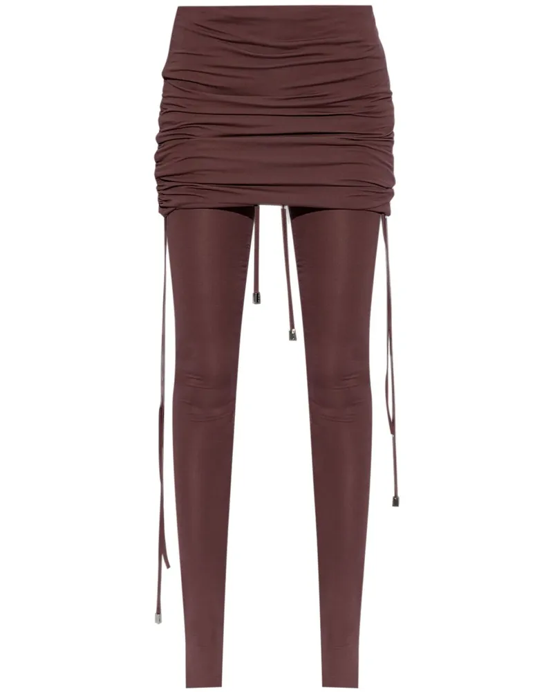 ATTICO Drapierte Leggings - Braun Braun