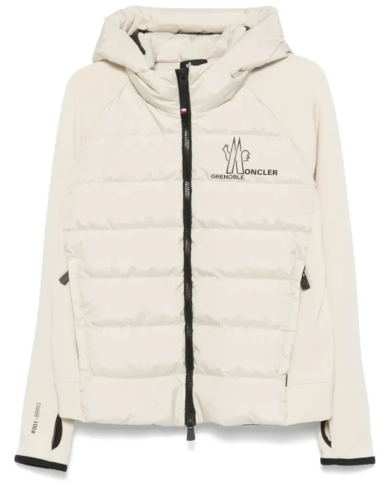 Moncler Gefütterte Jacke mit Logo-Print - Nude Nude