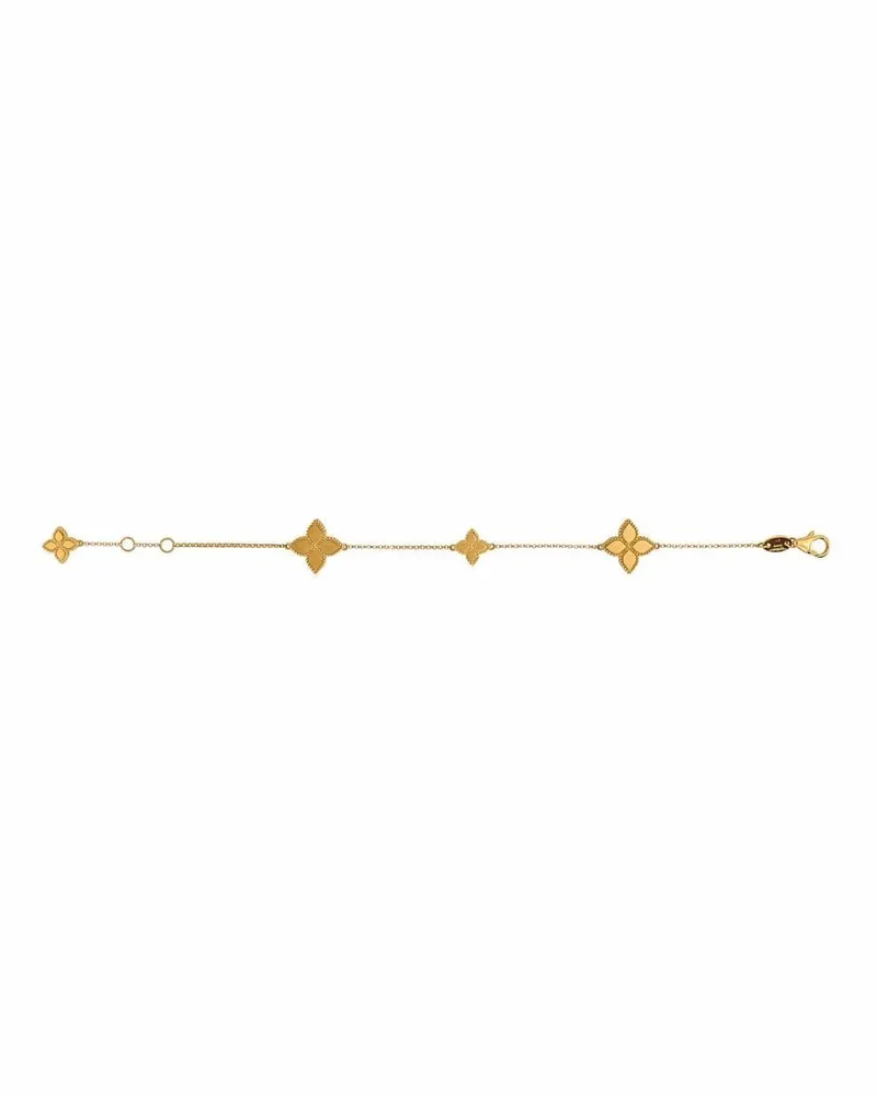 Roberto Coin 18kt Princess Flower Rotgoldarmband mit Diamanten Gold