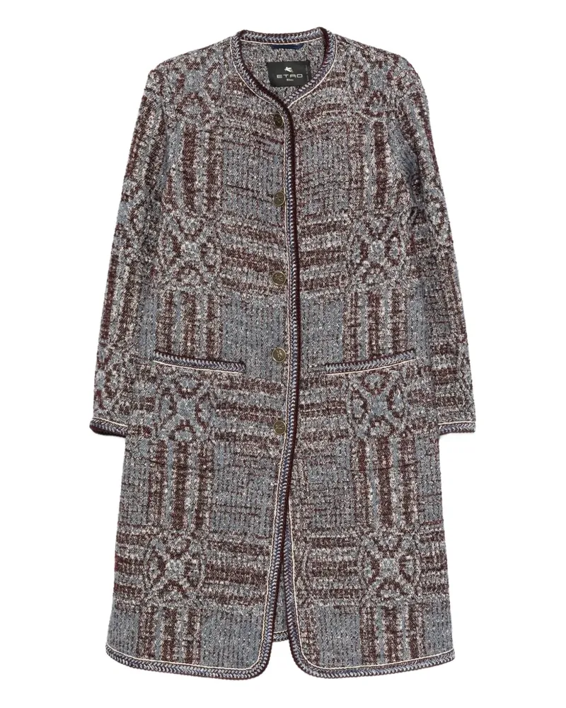 Etro Mantel aus Bouclé-Jacquard - Grau Grau