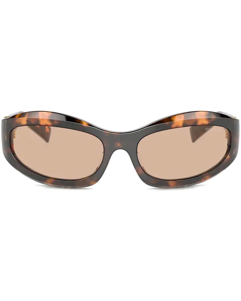 Miu Miu Sonnenbrille mit Oversized-Gestell - Braun Braun