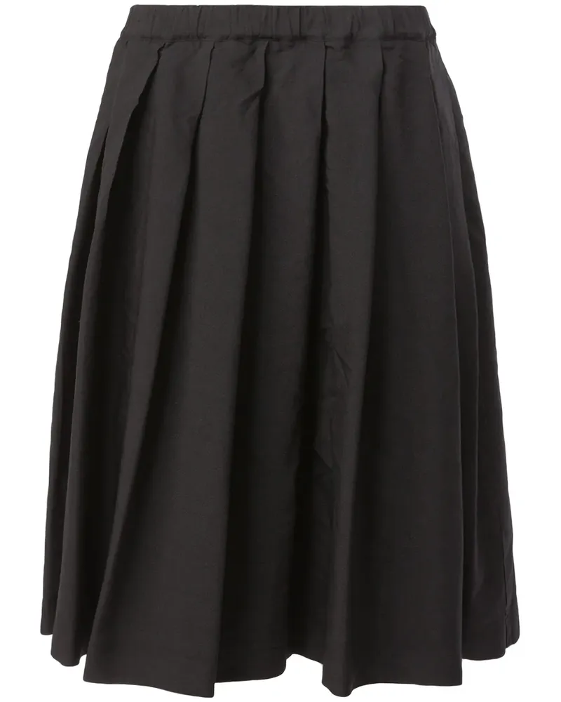 Comme des Garçons Mittellanger Plisseerock - Schwarz Schwarz
