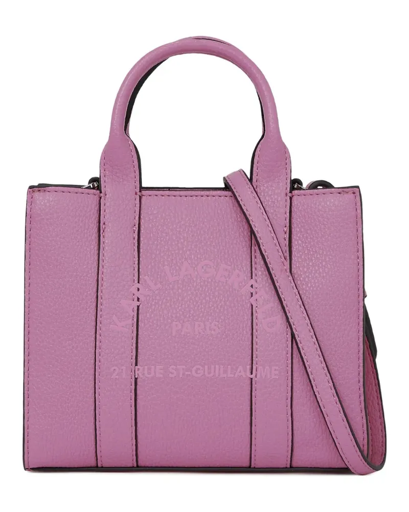 Karl Lagerfeld Kleiner Shopper mit Logo-Print - Rosa Rosa