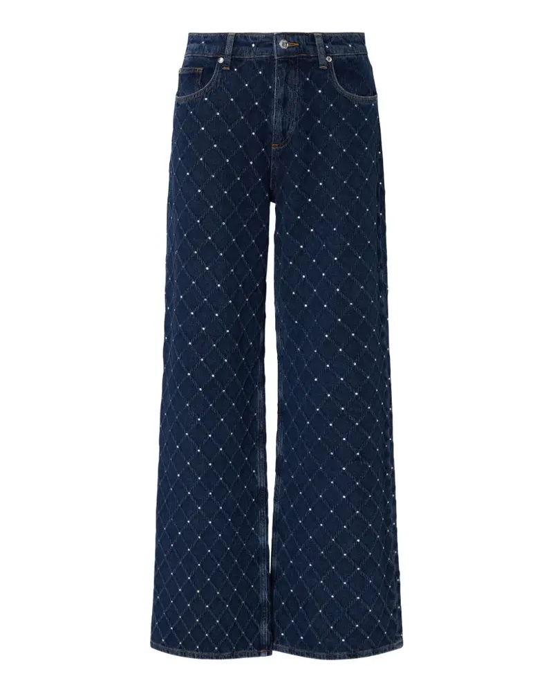 Liu Jo matelassé jeans with rhinestones - Blau Blau