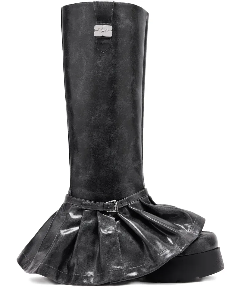 Ganni Kat Stiefel mit Plateau - Schwarz Schwarz