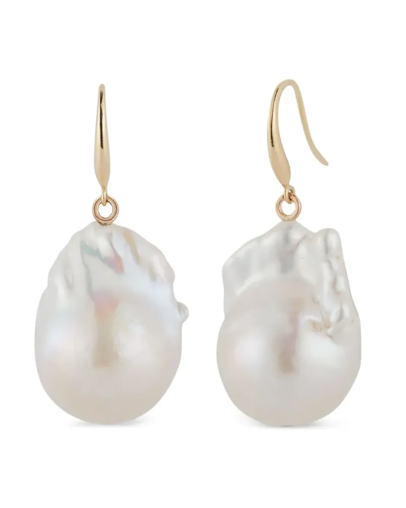 MATEO 14kt Gelbgoldohrringe mit Perlen - Nude Nude