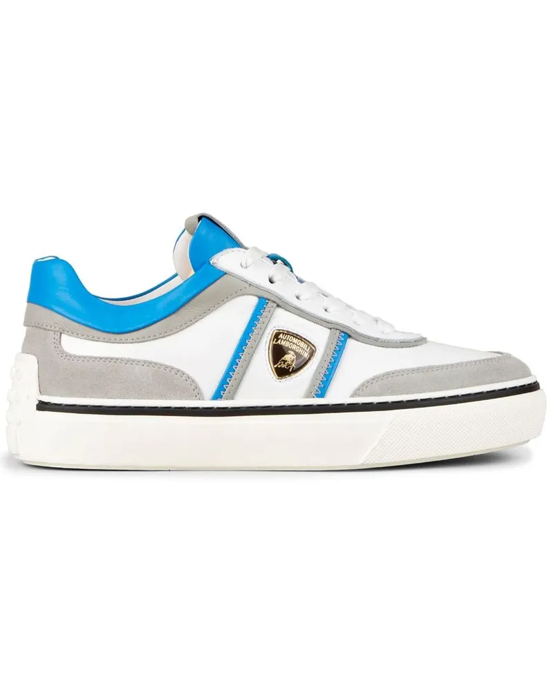 TOD'S Automobili Lamborghini Sneakers mit Logo-Prägung - Weiß Weiß