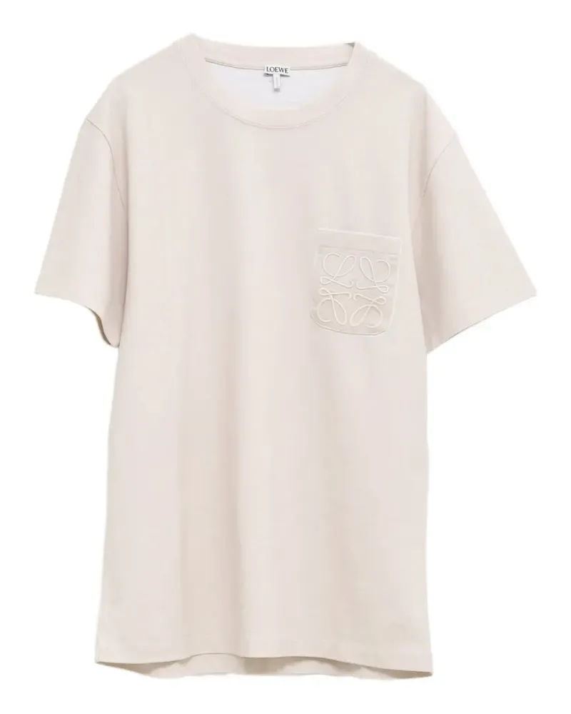 Loewe Anagram T-Shirt mit Tasche - Nude Nude