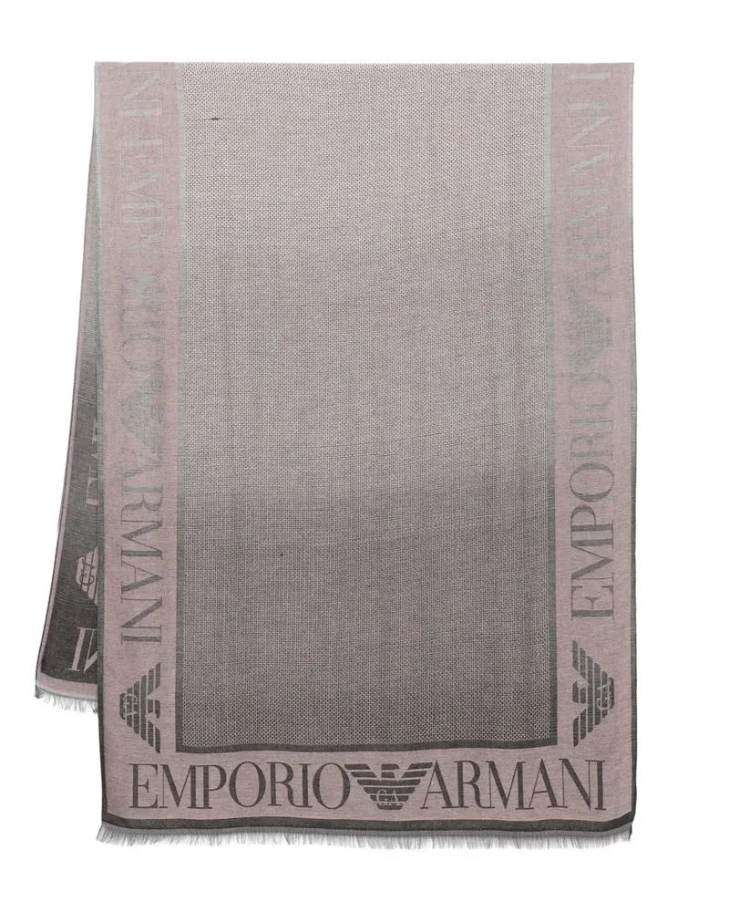 Emporio Armani Jacquard-Schal mit Logo - Rosa Rosa