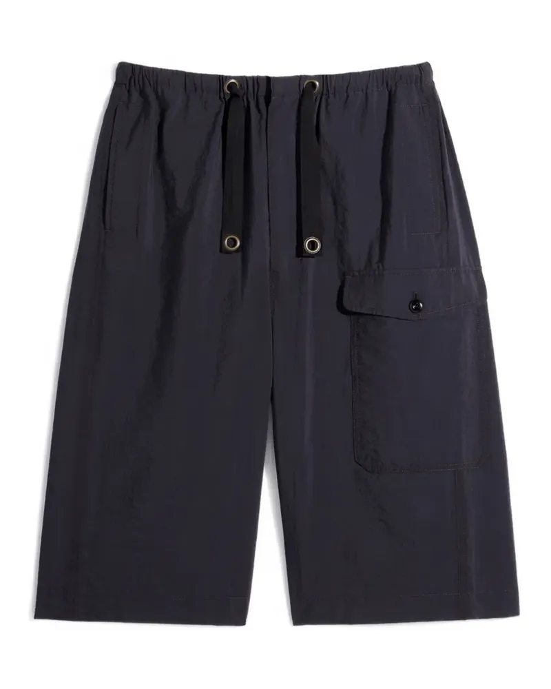 Christophe Lemaire Cargo-Shorts mit Kordelzug - Schwarz Schwarz