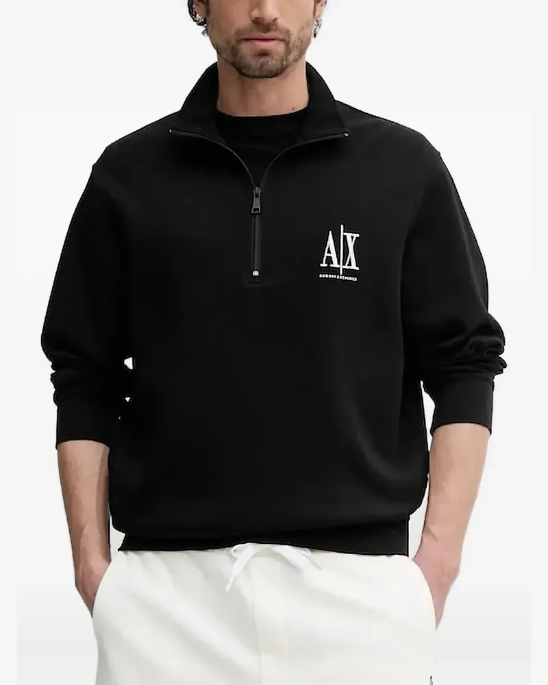 Armani Exchange Sweatshirt mit Logo-Print - Schwarz Schwarz