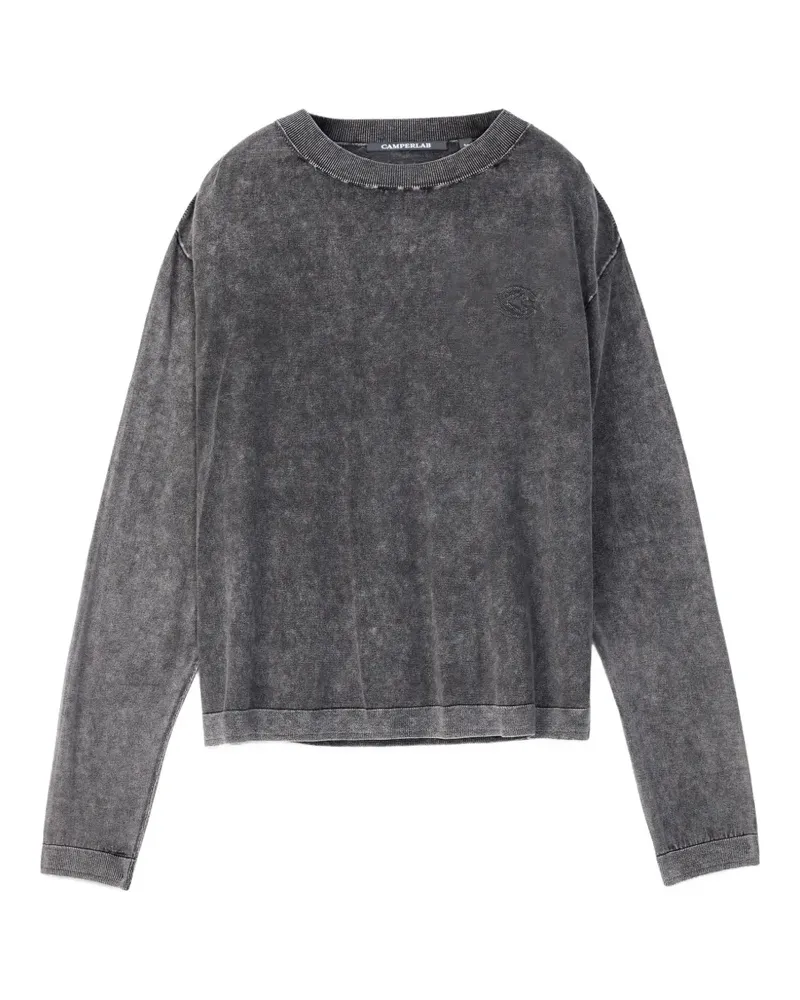 Camper Pullover aus Baumwolle mit Acid-Wash-Effekt - Grau Grau