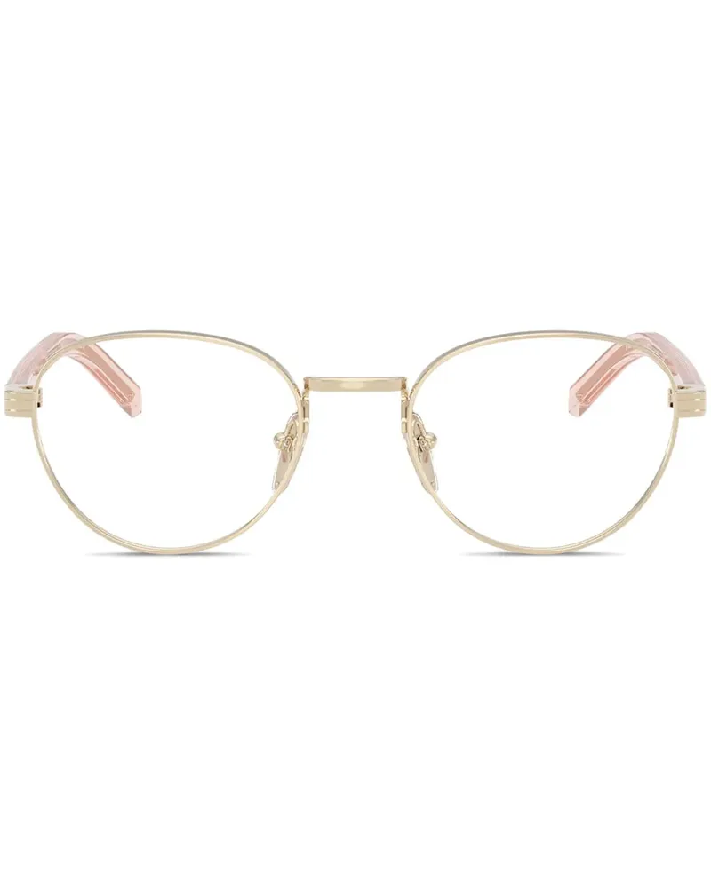 Prada Brille mit rundem Gestell - Gold Gold