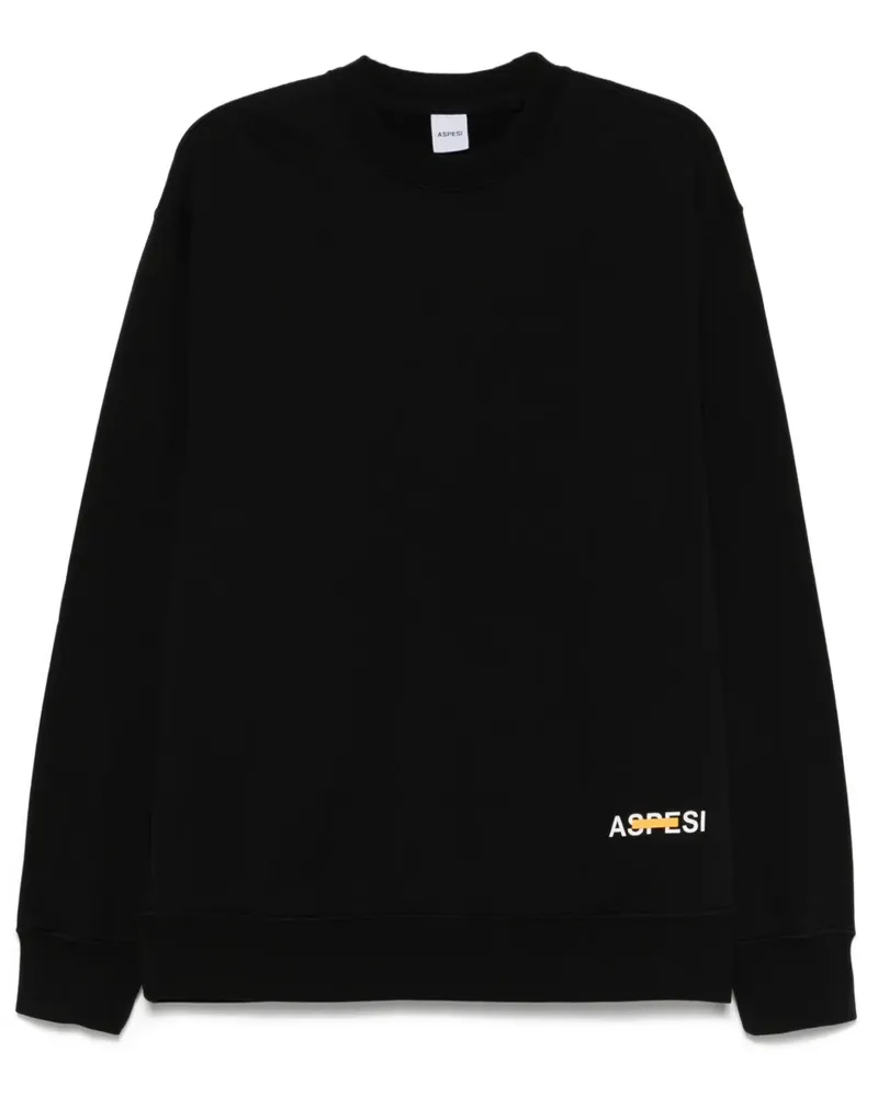 ASPESI Klassisches Sweatshirt - Schwarz Schwarz