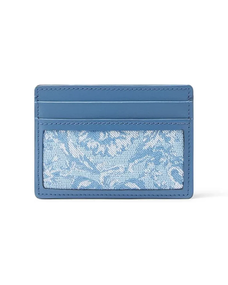 Versace Barocco Jacquard-Kartenetui Blau