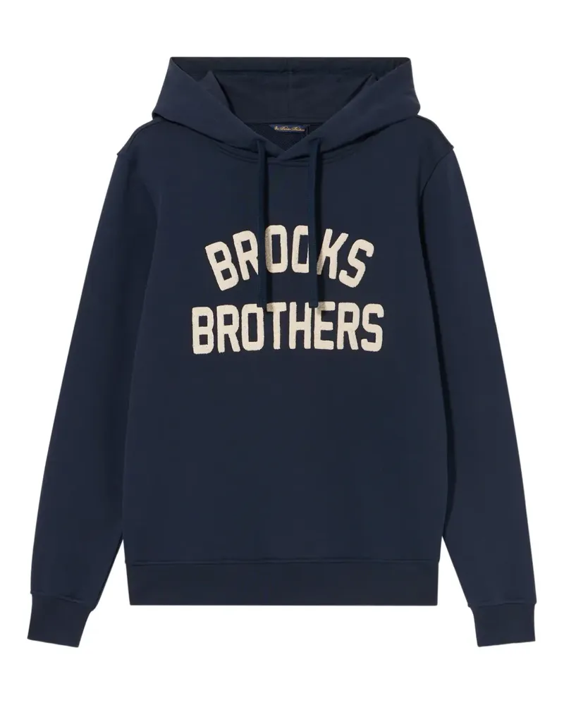 Brooks Brothers Hoodie aus Frottee mit Logo - Blau Blau