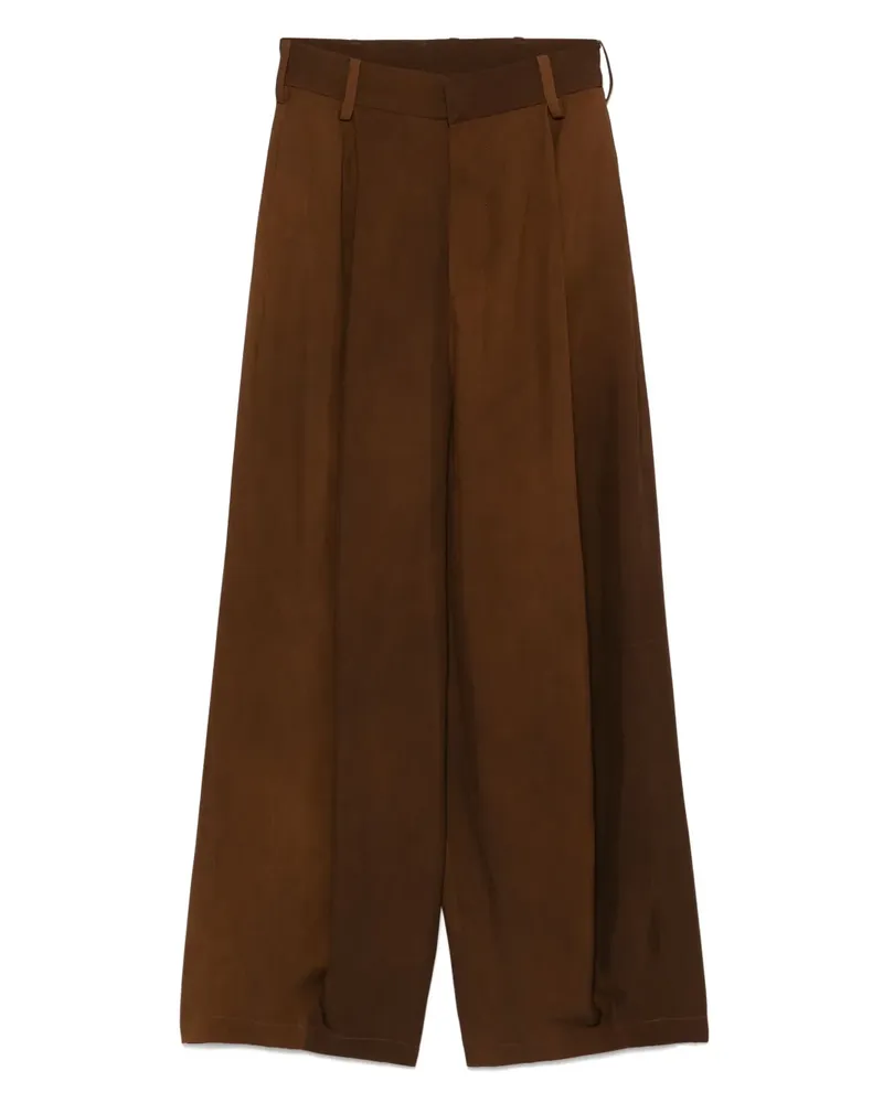 Uma Wang Plissierte Hose - Braun Braun