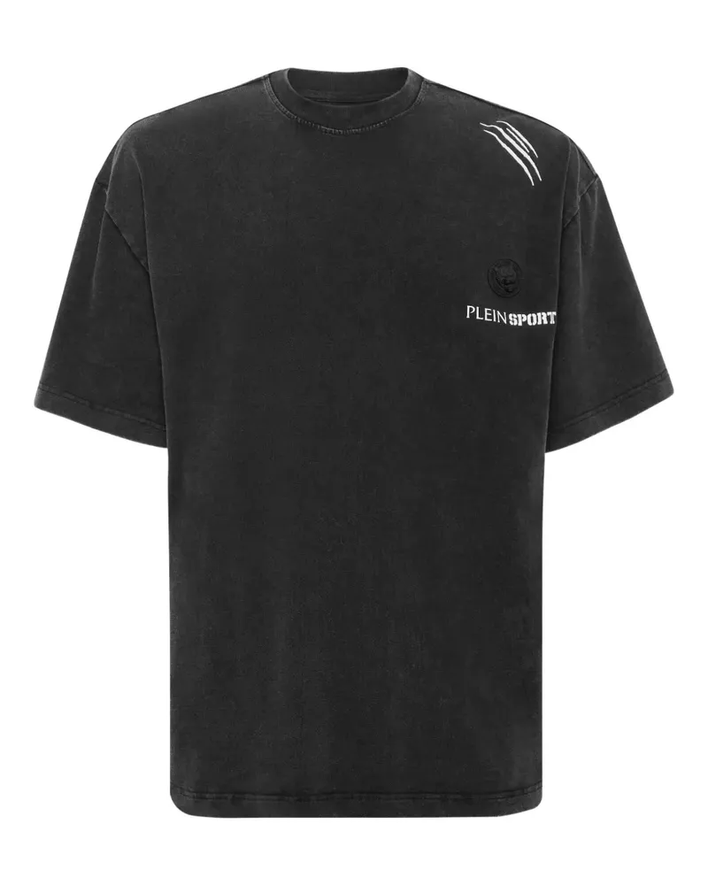 Philipp Plein T-Shirt mit Logo-Schild - Schwarz Schwarz