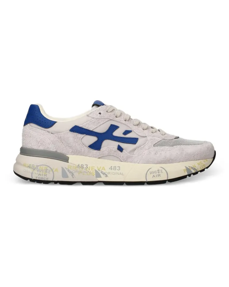 Premiata Mick 0.1 suede-appliqué sneakers - Grau Grau