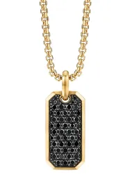 David Yurman 18kt Roman Elongated Gelbgoldamulett mit Diamanten Gold