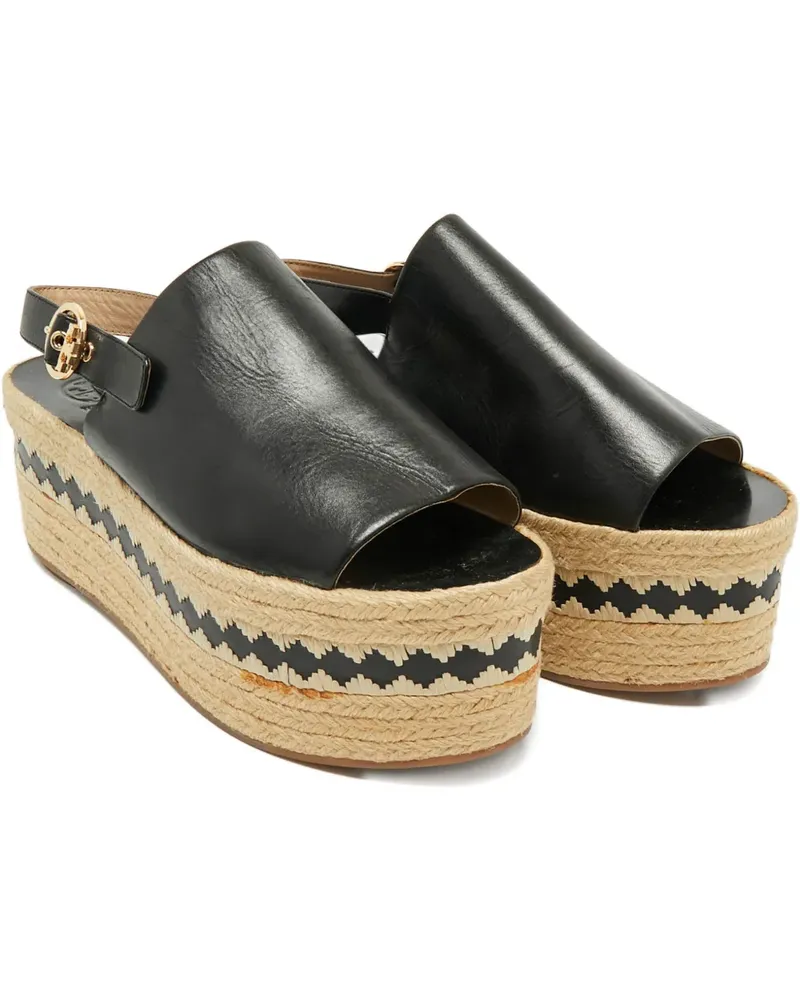 Tory Burch leather espadrilles - Schwarz Schwarz