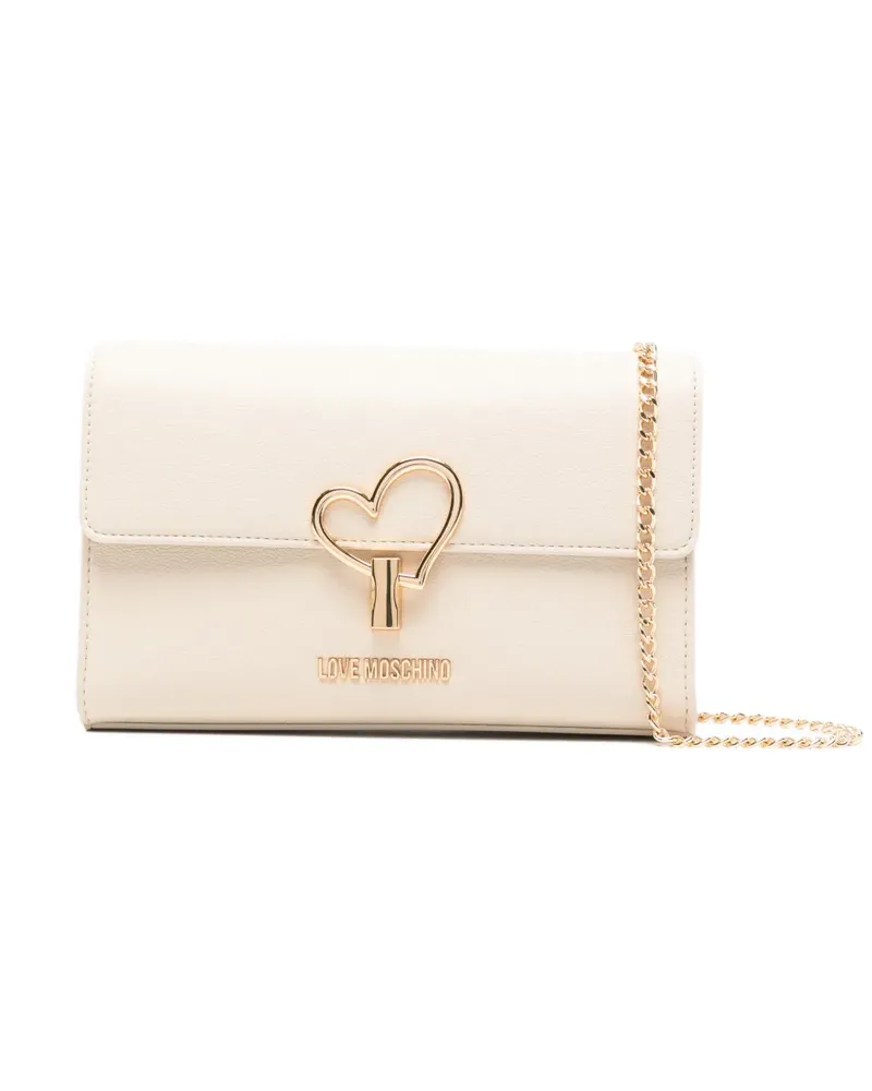 Moschino heart chain crossbody bag - Nude Nude