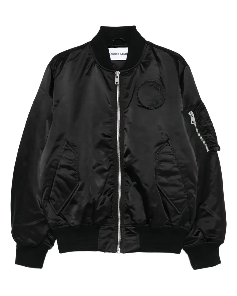 Études Studio Bomberjacke mit Logo - Schwarz Schwarz