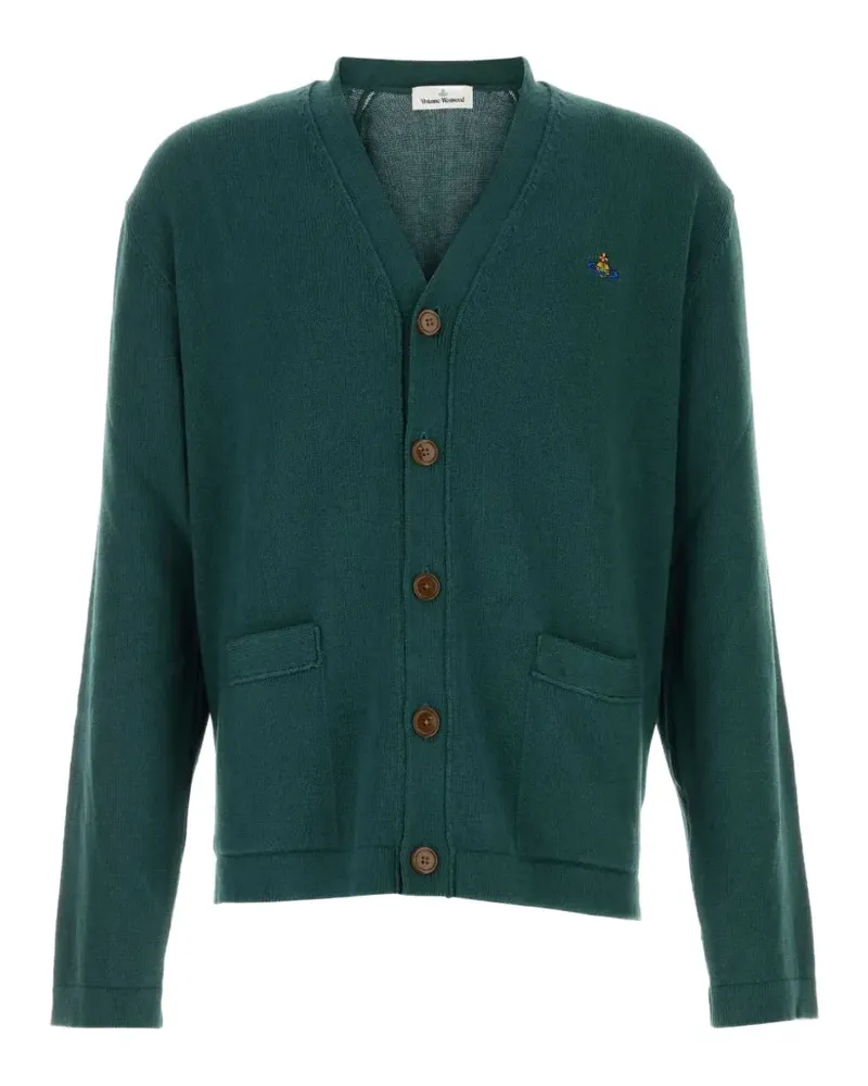 Vivienne Westwood Alex embroidered-logo cardigan - Grün Grün
