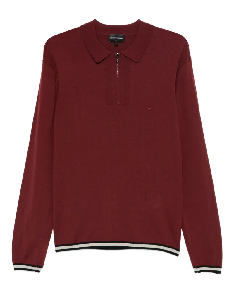 Emporio Armani Poloshirt mit Reißverschluss - Rot Rot