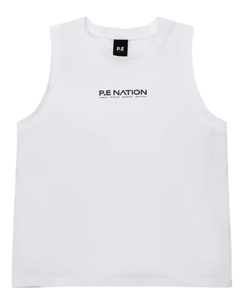P.E. NATION Shuffle Tanktop mit Logo - Weiß Weiß