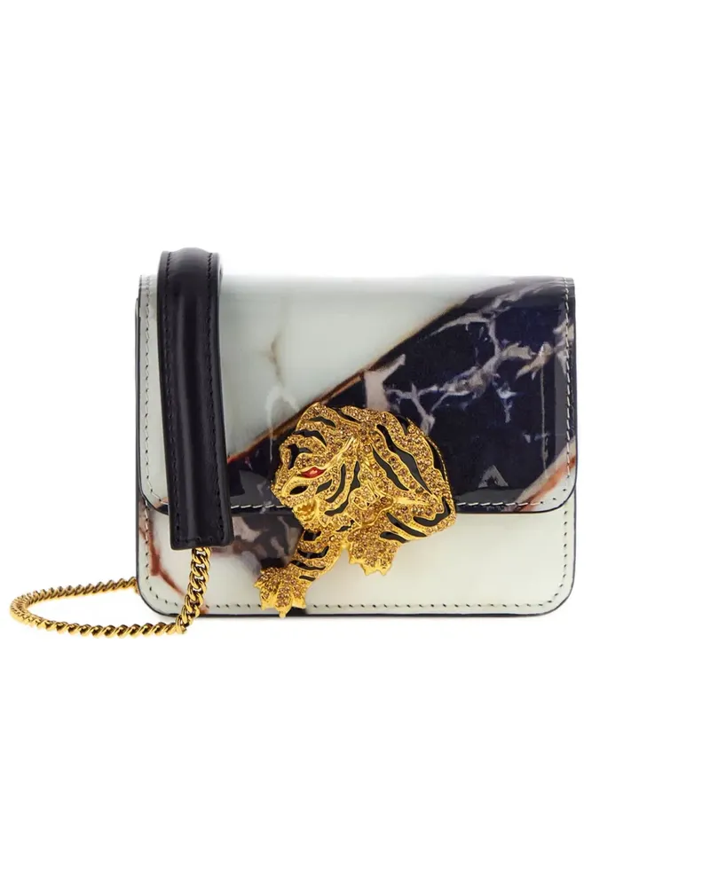 Roberto Cavalli Mini Roar Schultertasche - Weiß Weiß