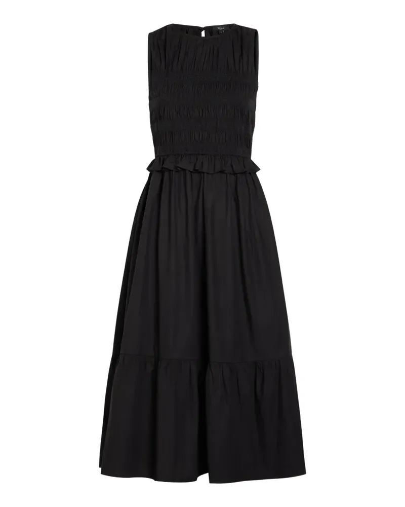 RAILS Rialto shirred ruffled midi dress - Schwarz Schwarz