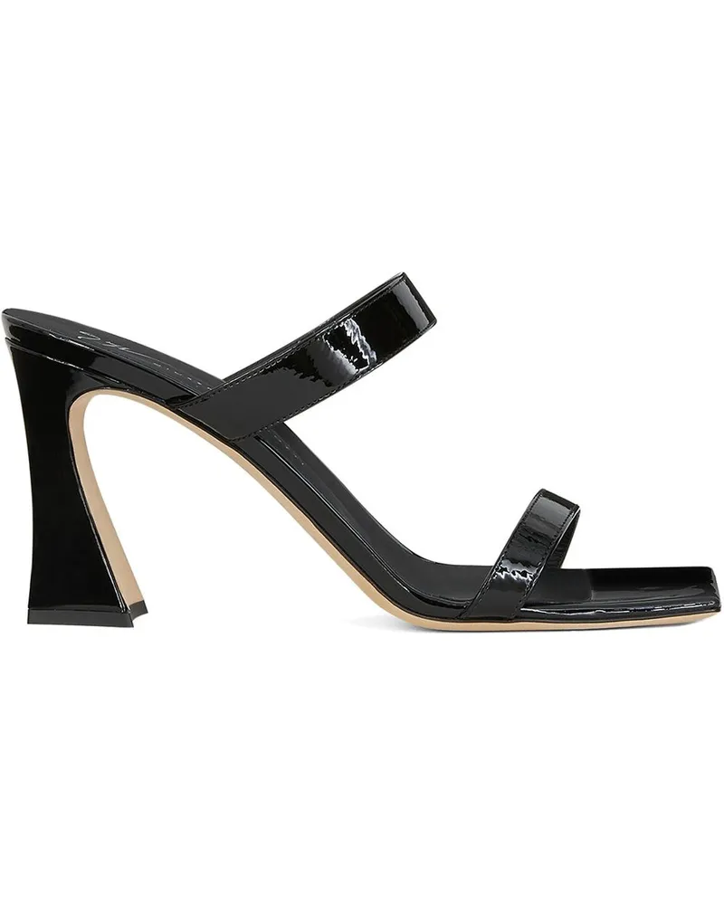 Giuseppe Zanotti Flaminia Mules aus Lackleder 85mm - Schwarz Schwarz