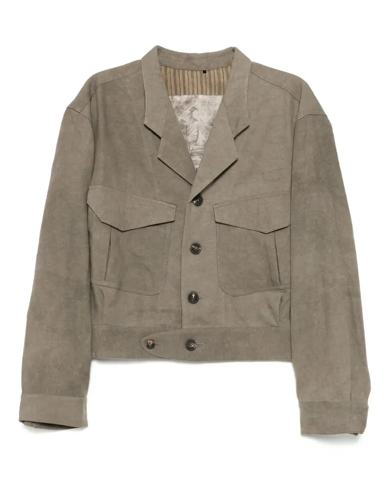 Ziggy Chen Einreihige Jacke - Braun Braun
