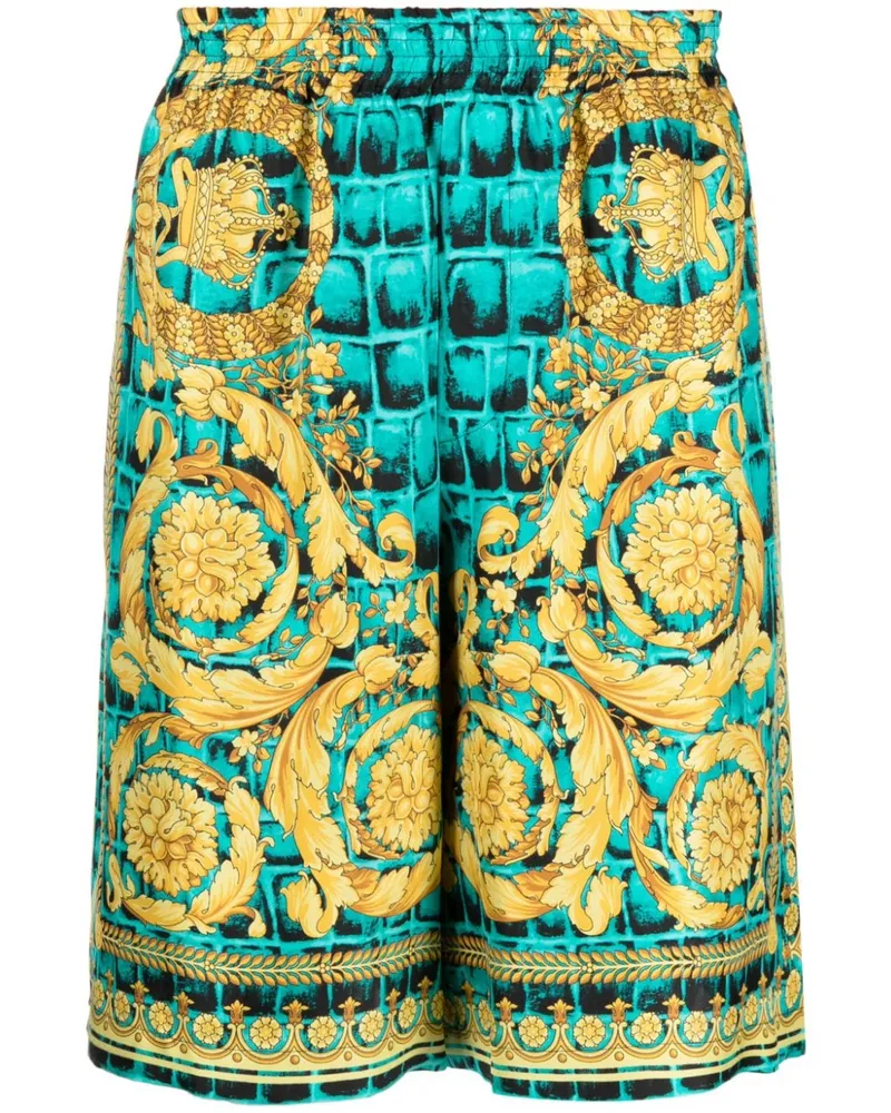 Versace Shorts mit Print Schwarz