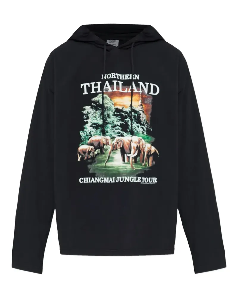 VETEMENTS Hoodie mit Print - Schwarz Schwarz