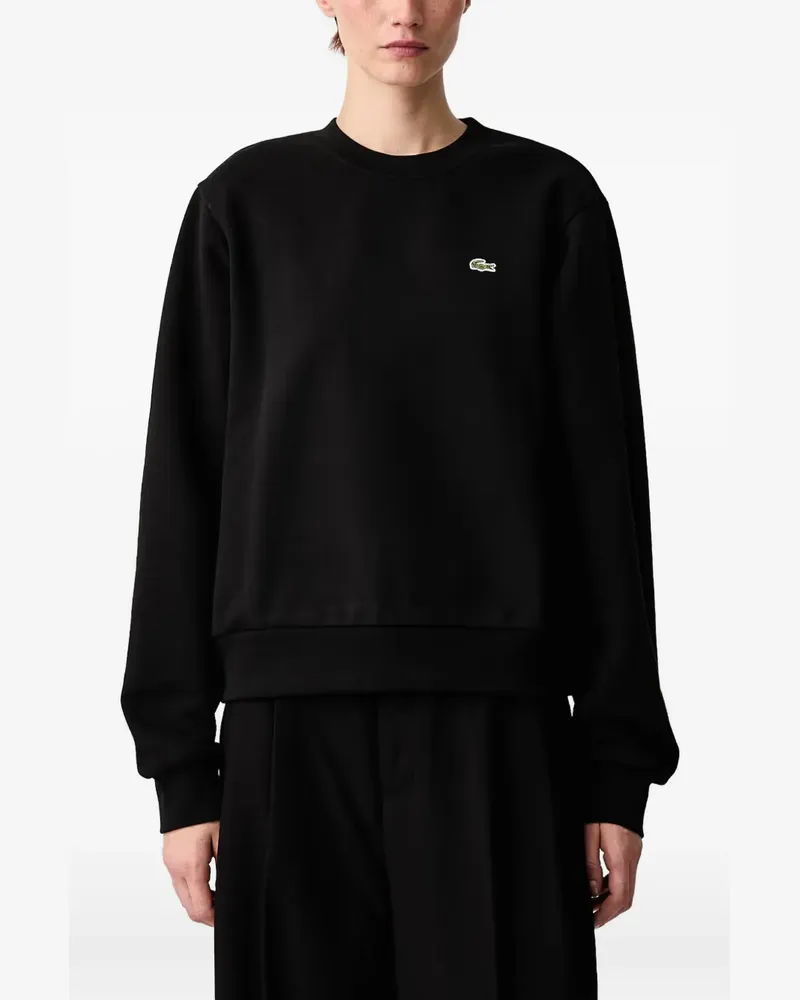 Lacoste relaxed fit fleece crew neck sweatshirt - Schwarz Schwarz